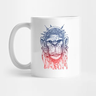 ape evolution line Mug